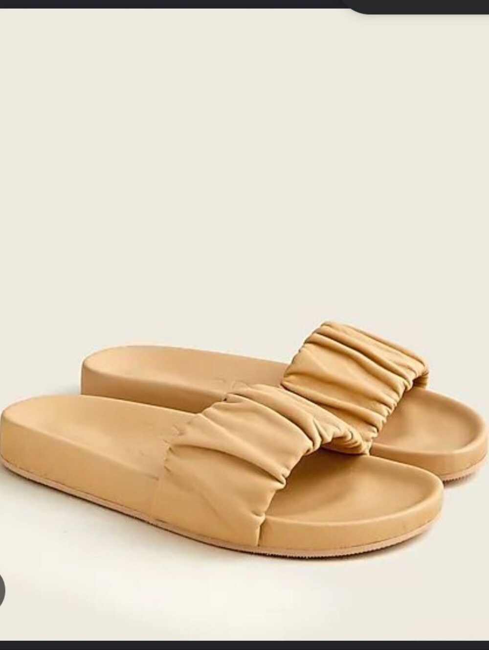 J. Crew Pacific Scrunchie Strap Light Tan Leather Sandals